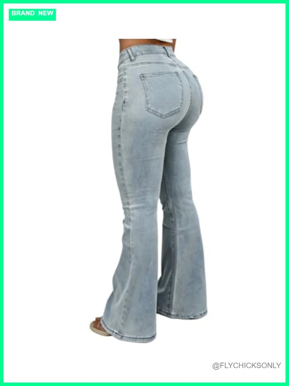 Flare Bell Bottom Jeans High Waisted Wide Leg Bootcut Stretch Denim Pants Y2K
